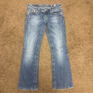 Miss Me Jeans Womens Size 27 Boot Cut Bling Embellished Embroidered Western
